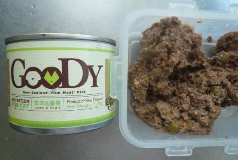 附加檔案: 纽西兰goody古迪85%鲜肉无谷猫罐羊肉苹果 175克.jpg